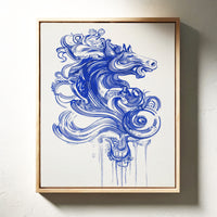 Wild Horses Dance In Indigo