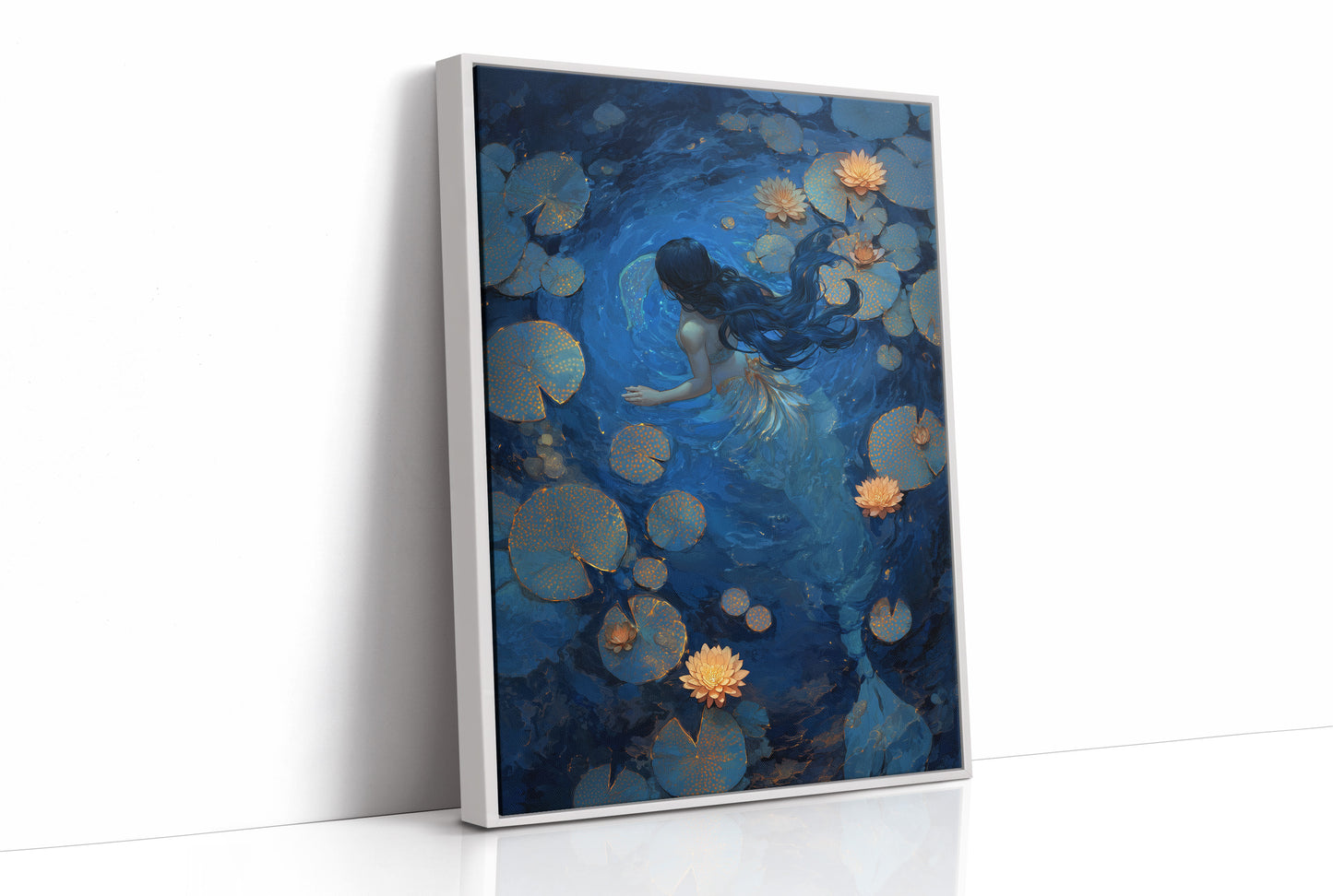 Midnight Blooms Upon Still Waters