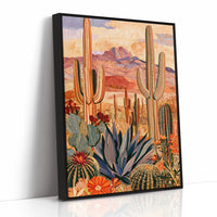 Saguaro March Through Red Rock
