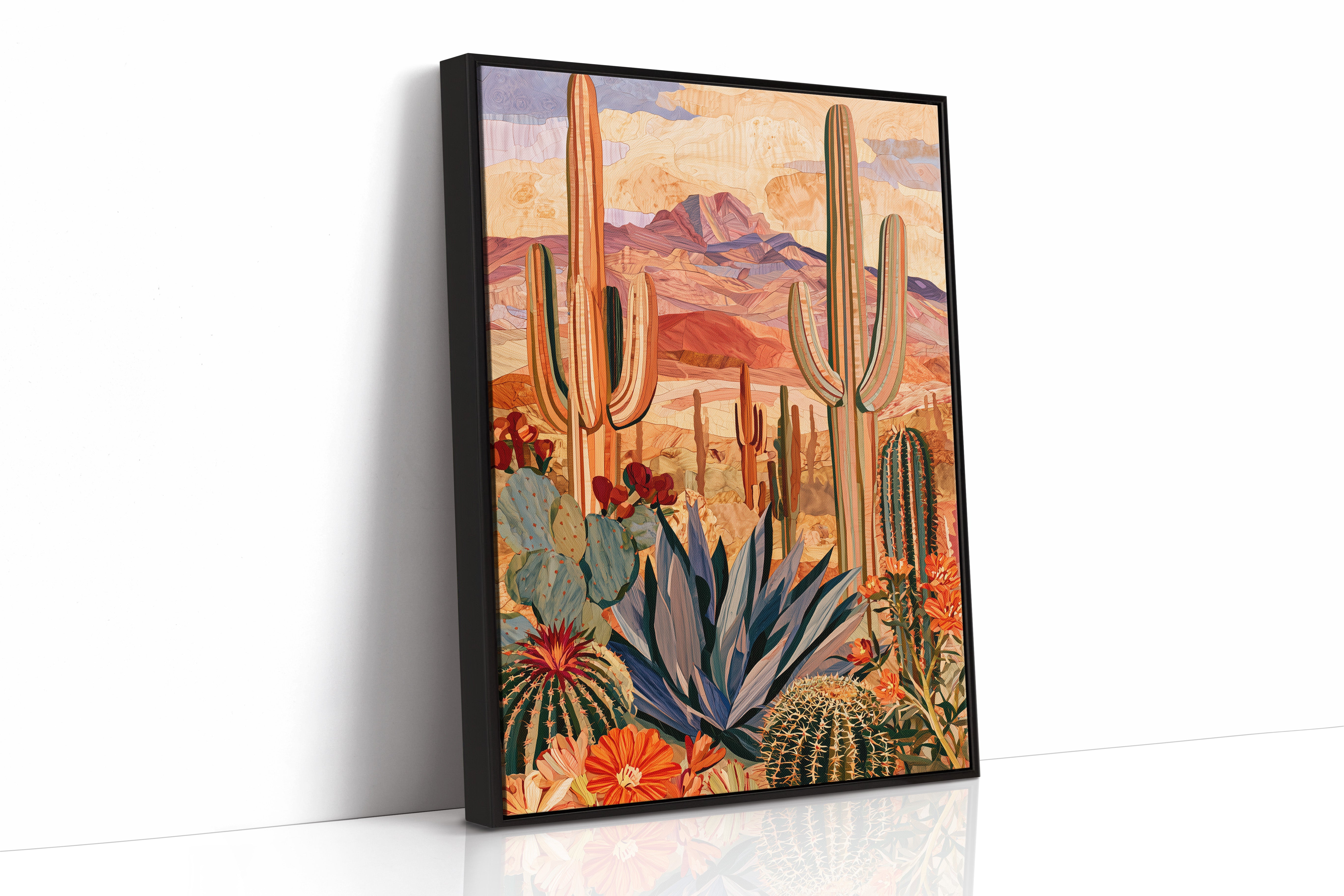 Saguaro March Through Red Rock