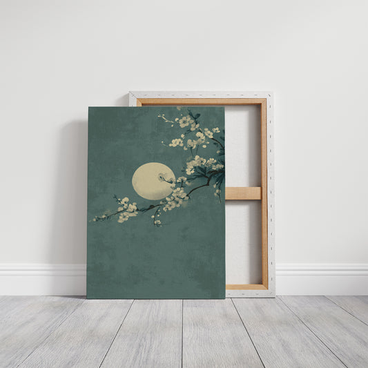 Cherry Blossoms Dance Under Moonlight