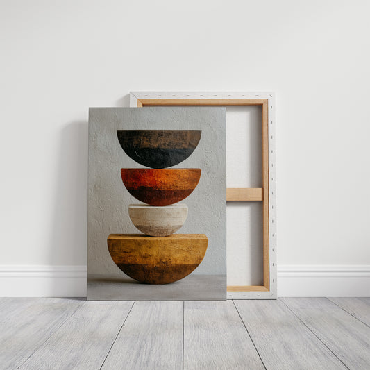 Stacked Bowls Above City Spirits