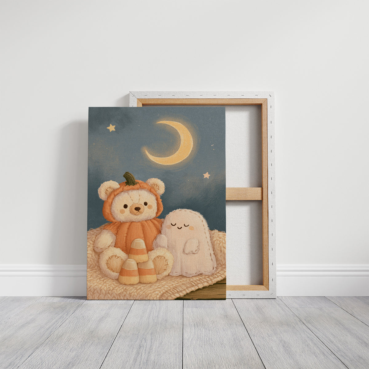 Cozy Bear Ghost Plushie Duo