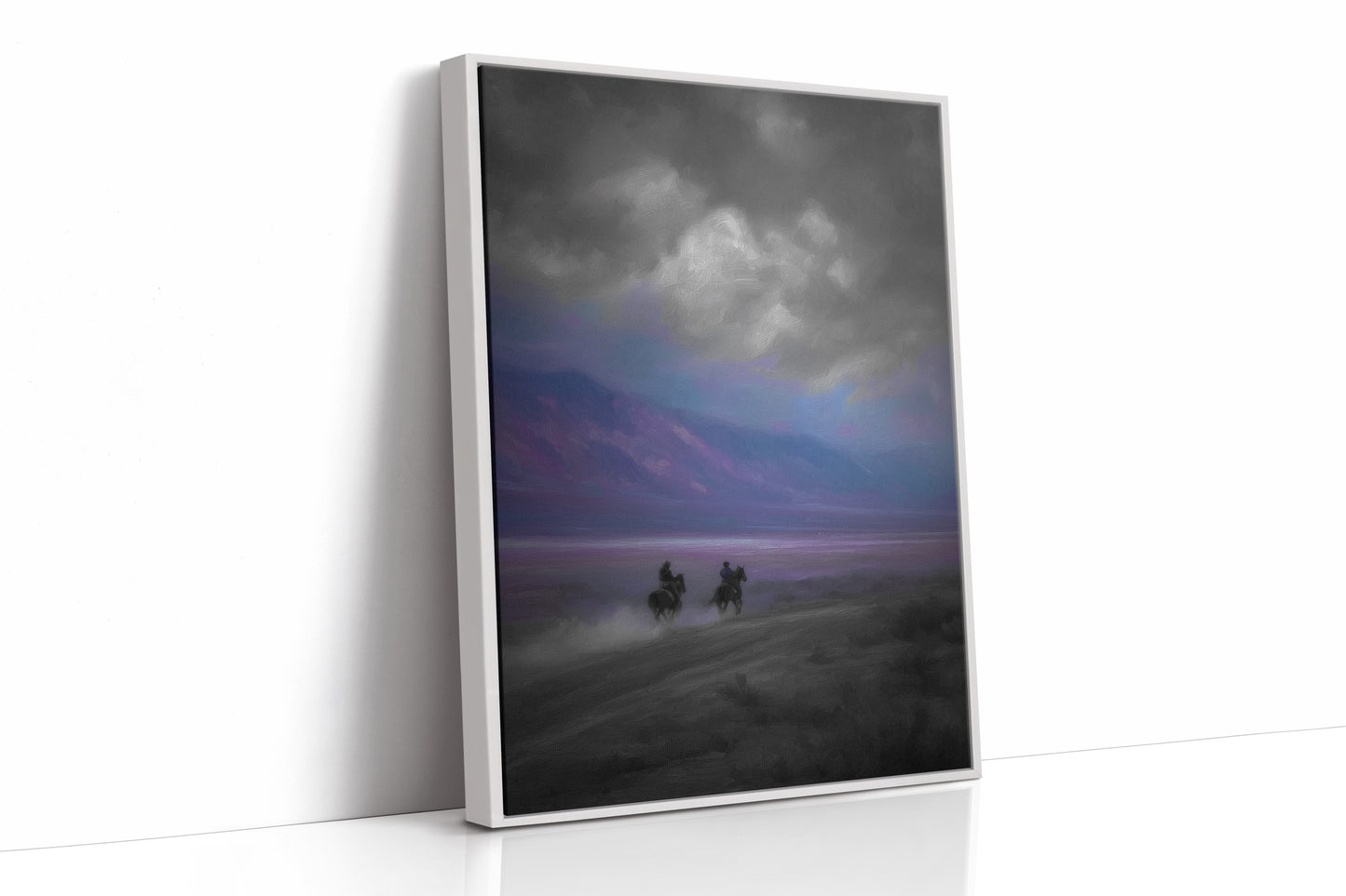 Twilight Riders Beneath Stormy Skies