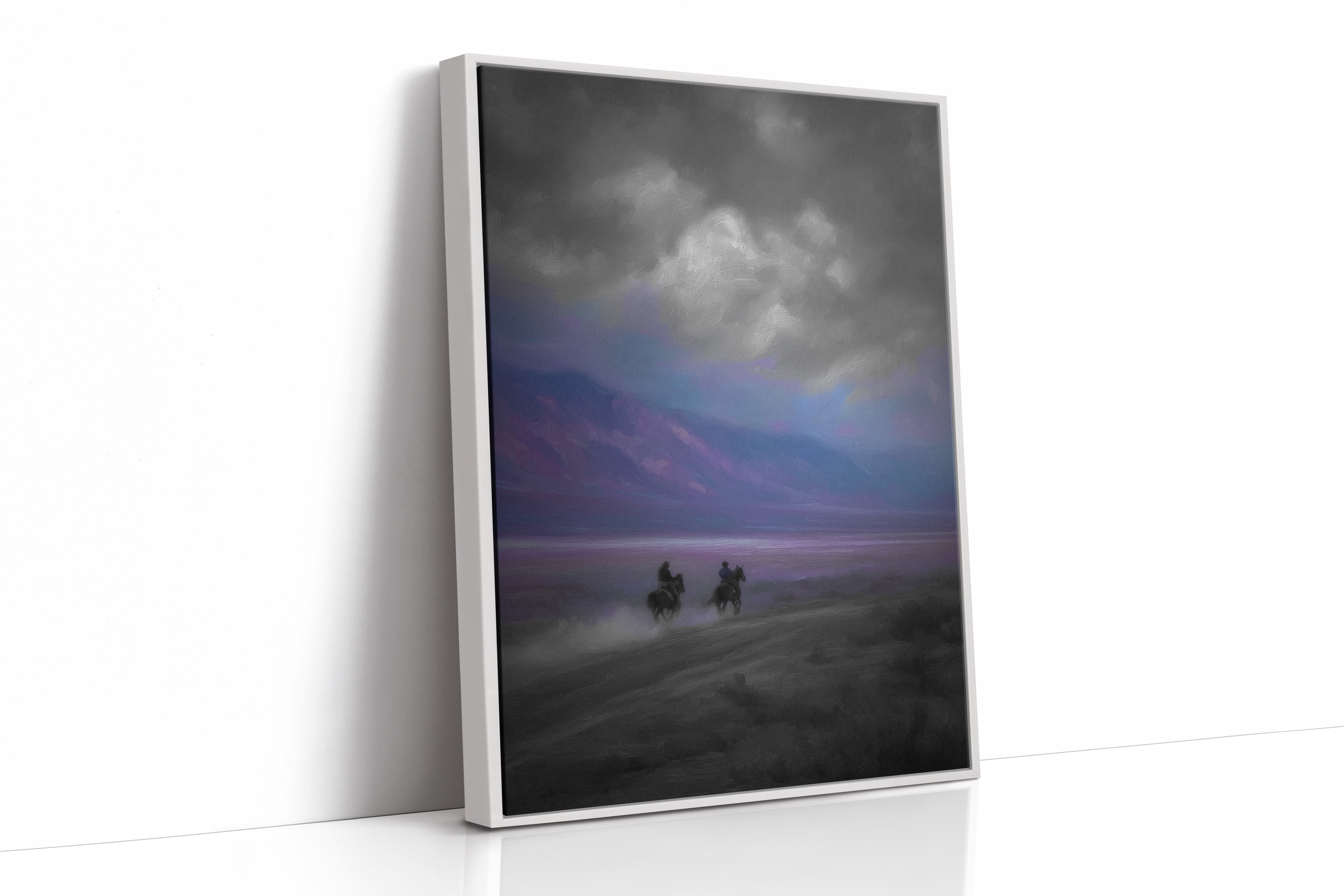 Twilight Riders Beneath Stormy Skies