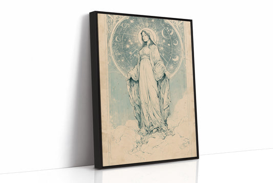 Our Lady of Stars — Art Nouveau Celestial Devotional Print