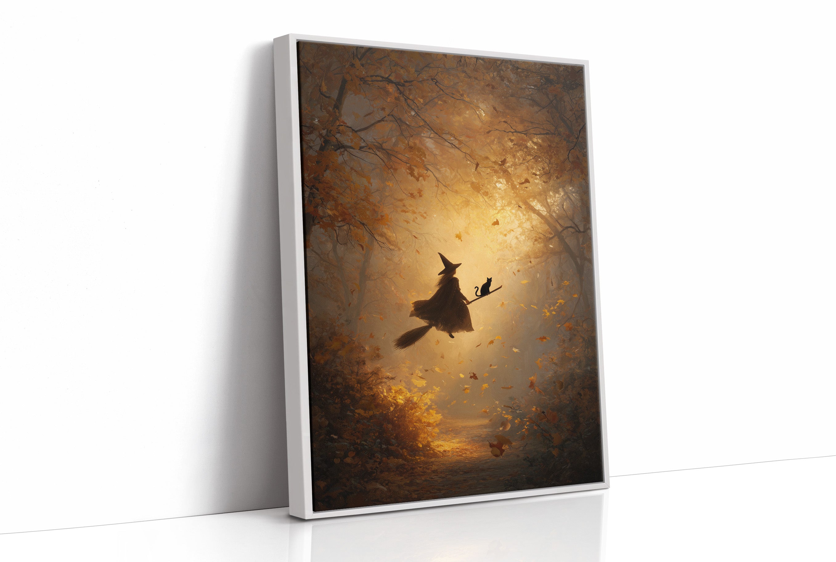 Autumn Flight Through Golden Woods