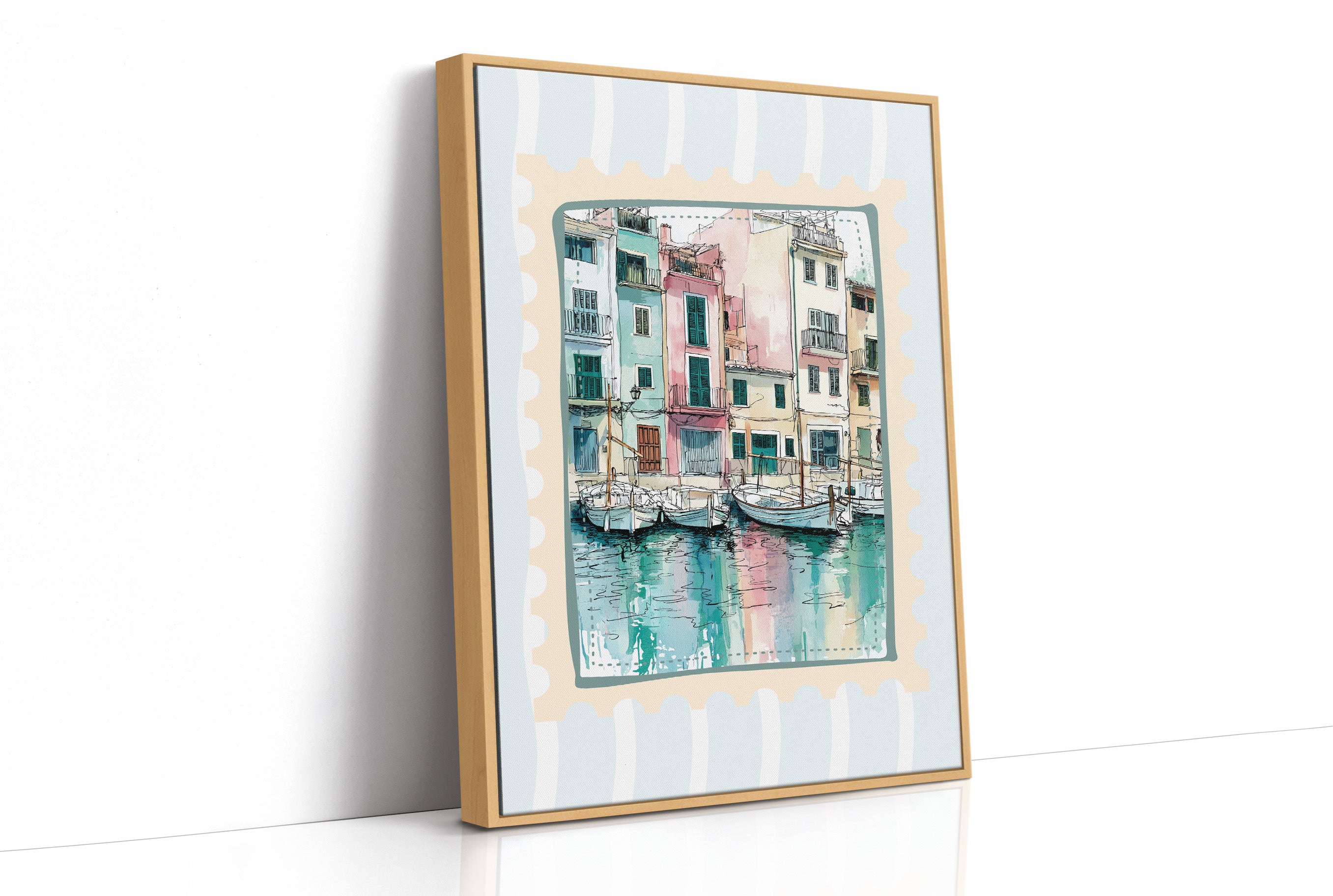 Harbor Stamp, Fishing Boats at Rest