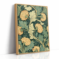 William Morris Style: Golden Carnations