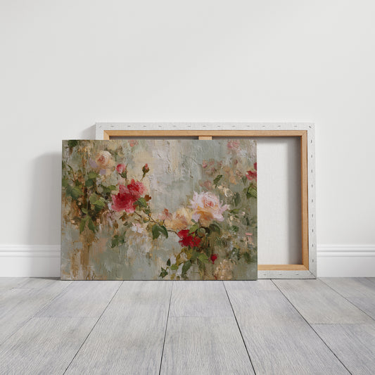 Petals Paint the Silent Wall