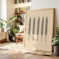 Five Loaves Botanical Wheat Illustration