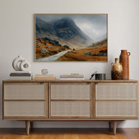 Autumn Path Through Highland Mists