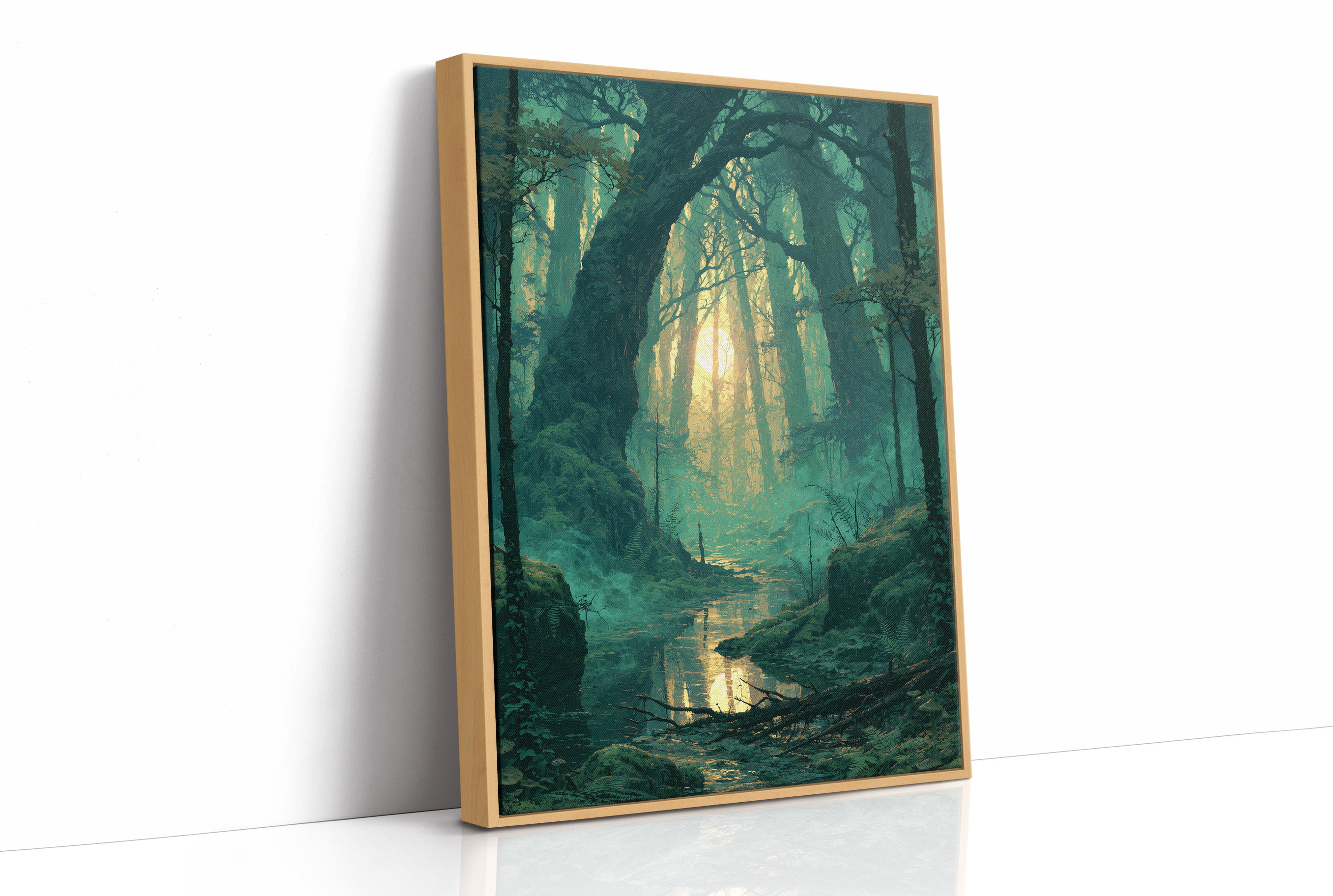 Emerald Hollow: Sunlight Through the Ferns