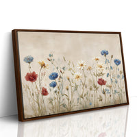 Field Blooms On Vintage Canvas