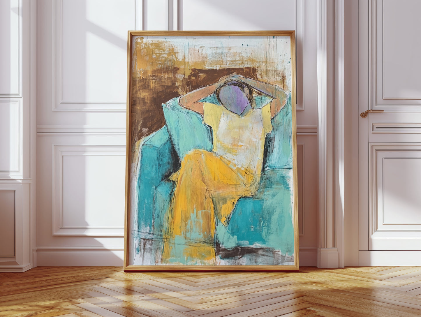 Sunlit Moments In Turquoise Room