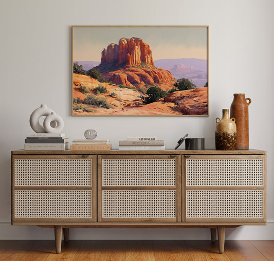 Sandstone Giants Guard Desert Dawn