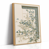 Blue Blossoms at the Windowpane