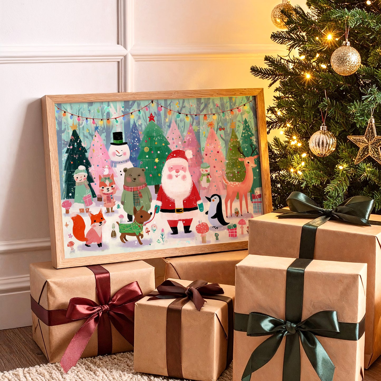 Forest Friends Share Holiday Magic Together
