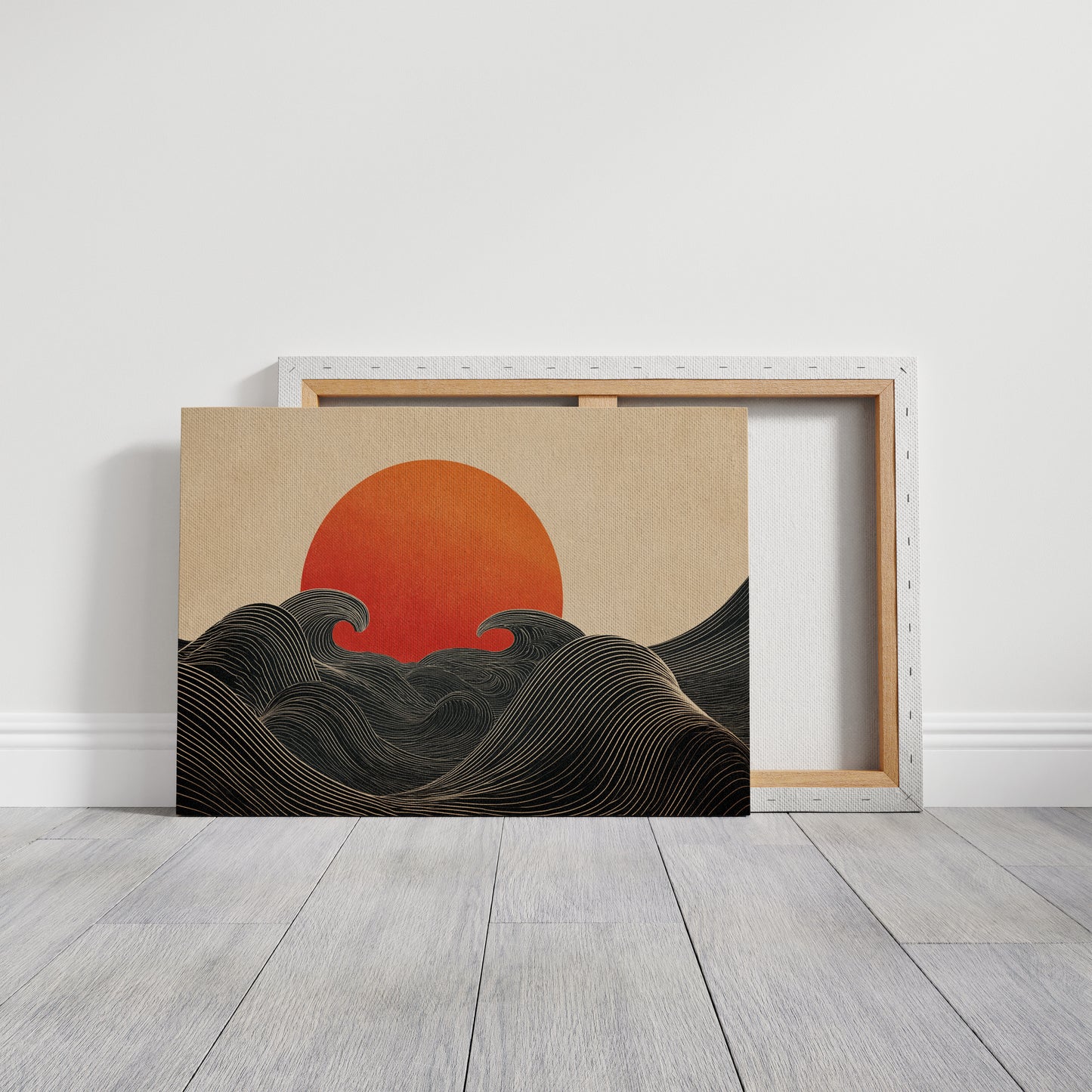 When Waves Embrace the Setting Sun