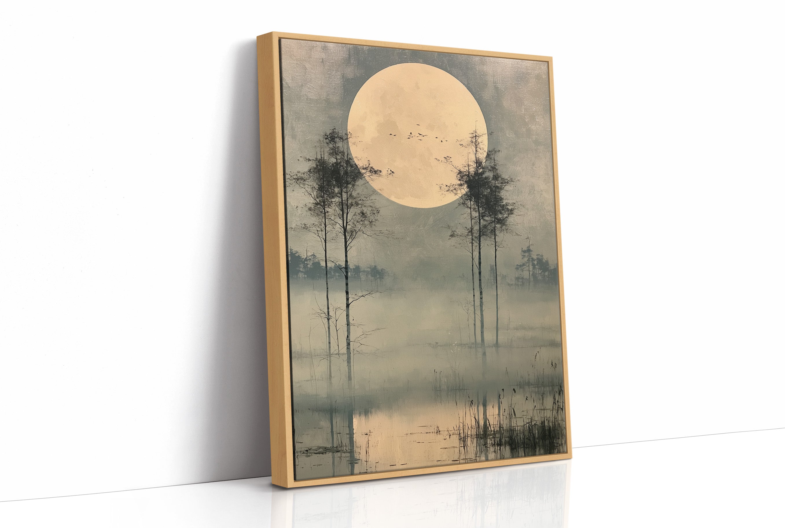 Harvest Moon Over the Marsh
