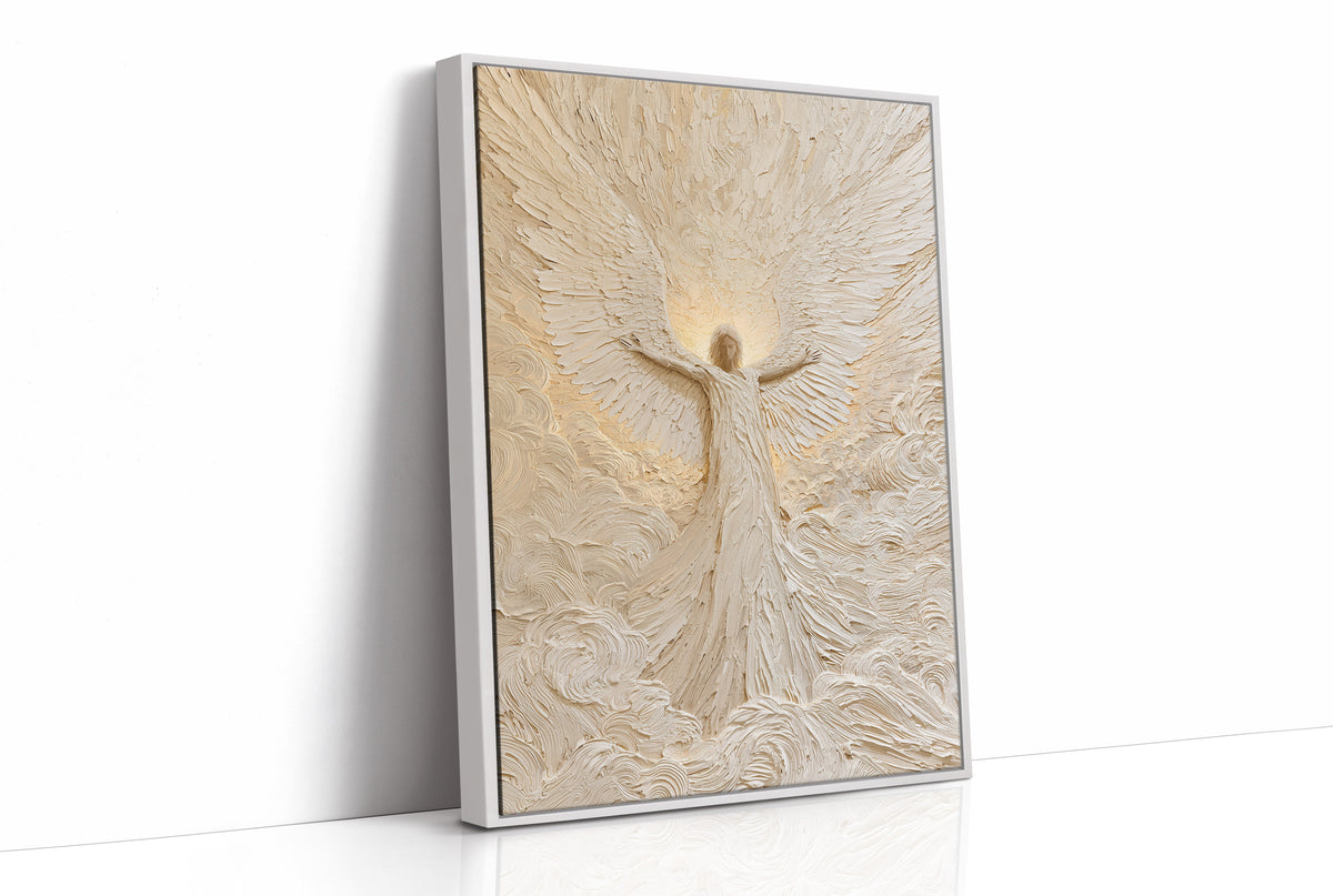 Ivory Textured Angel Ascending