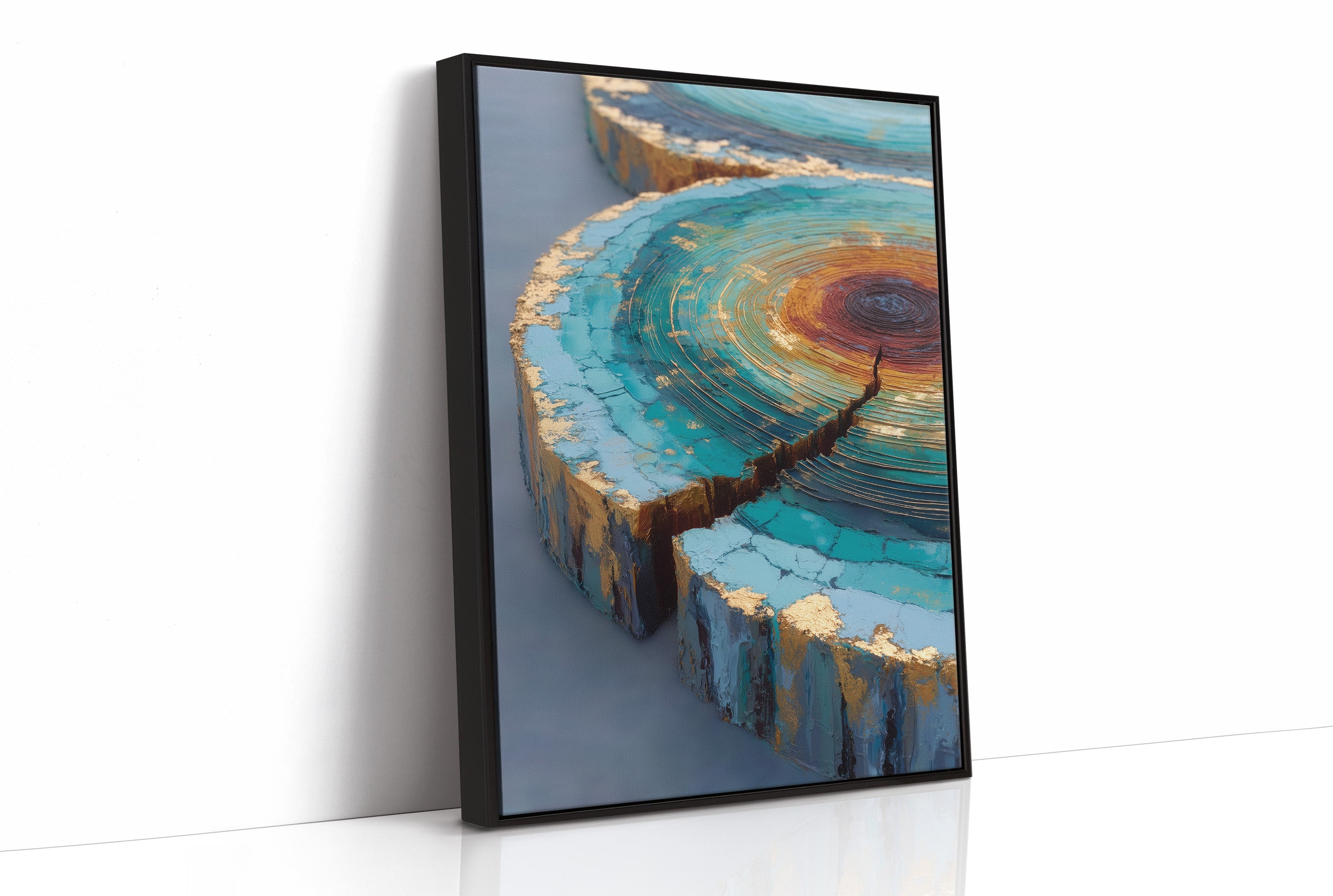 Turquoise Canyons Meet Golden Core