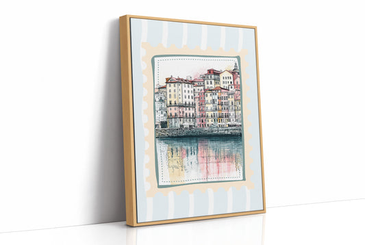Porto's Ribeira, Sketched in Stamp