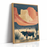 Longhorn Facing Forward, Canyon Glow
