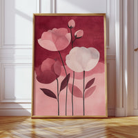 Peonies Rise Through Burgundy Mist