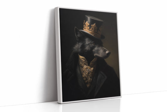 Noble Wolf Wears Midnight Crown