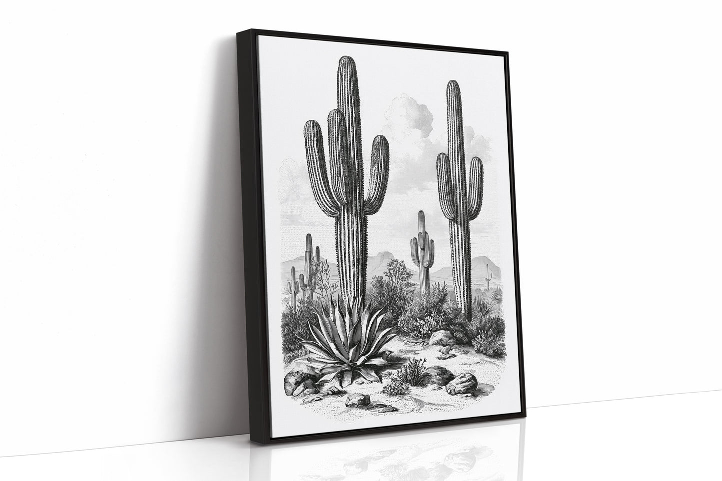 Desert Engraving With Agave