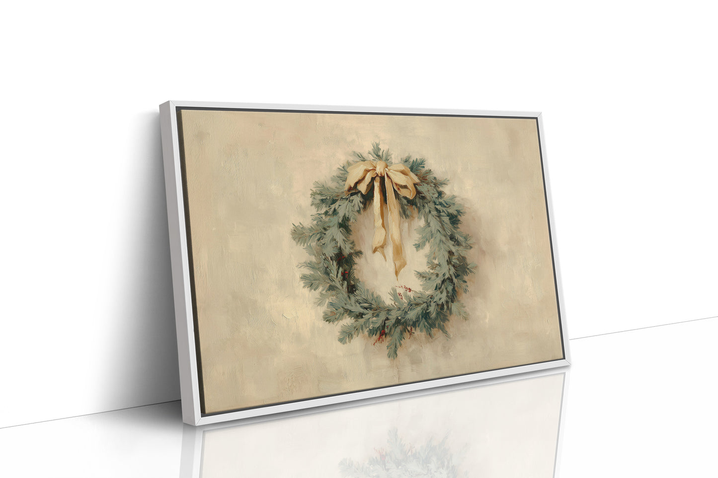 Evergreen Elegance in Warm Cream