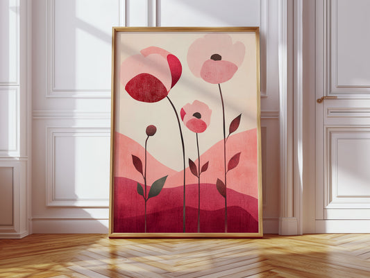 Pink Poppies Dance At Dawn