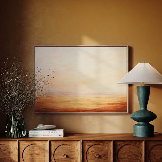 Golden Haze Over Desert Silence