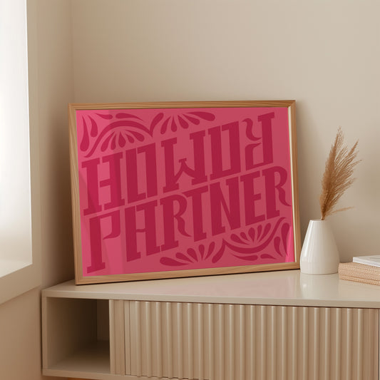 Howdy Partner in Playful Pink Western Style
