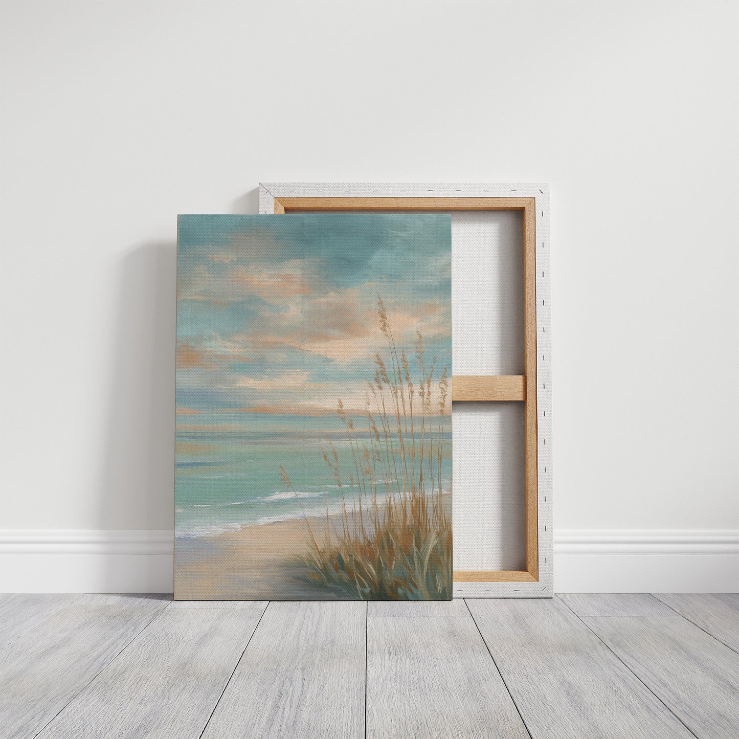 Coastal Grasses Meet Pastel Skies