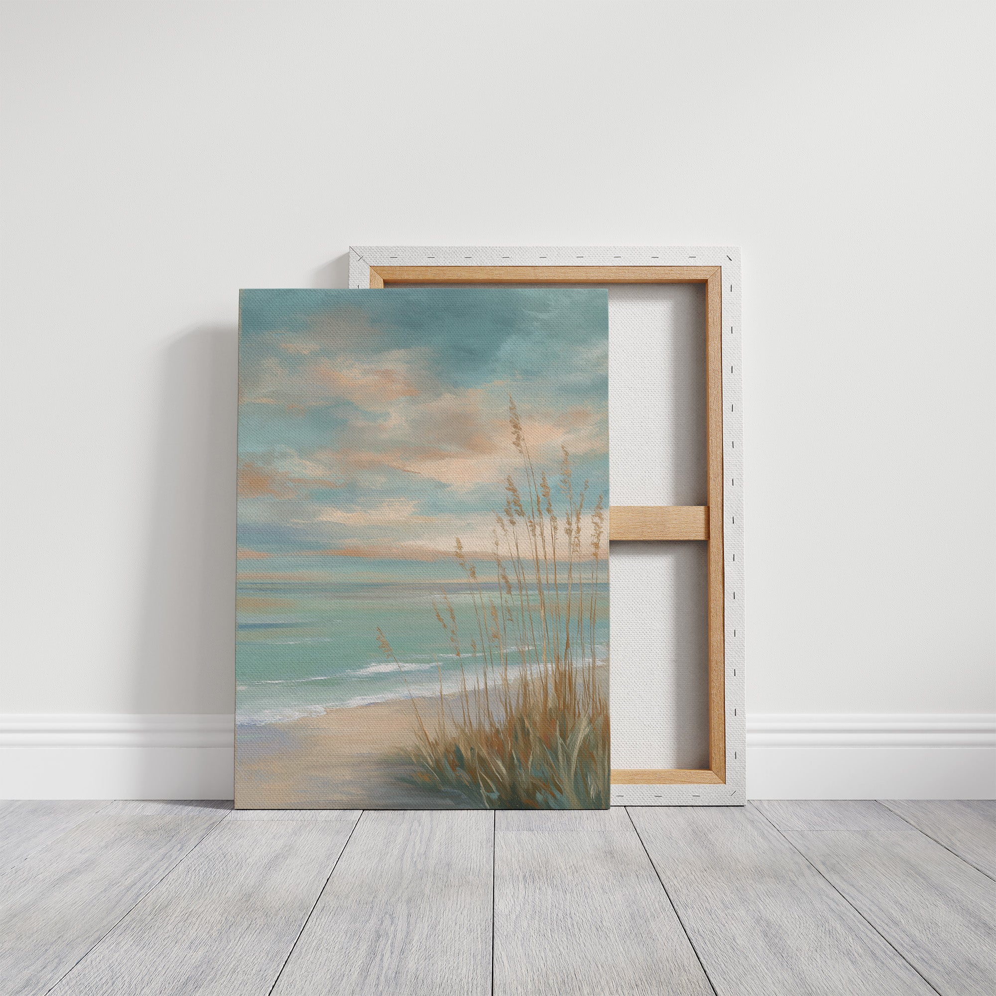 Coastal Grasses Meet Pastel Skies