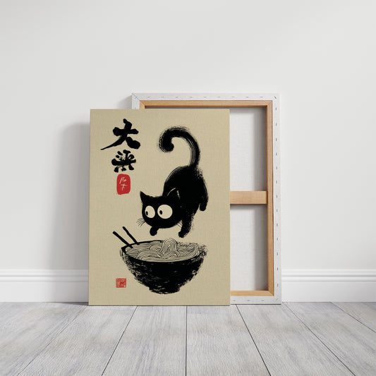 Curious Kitten Discovers Noodle Magic