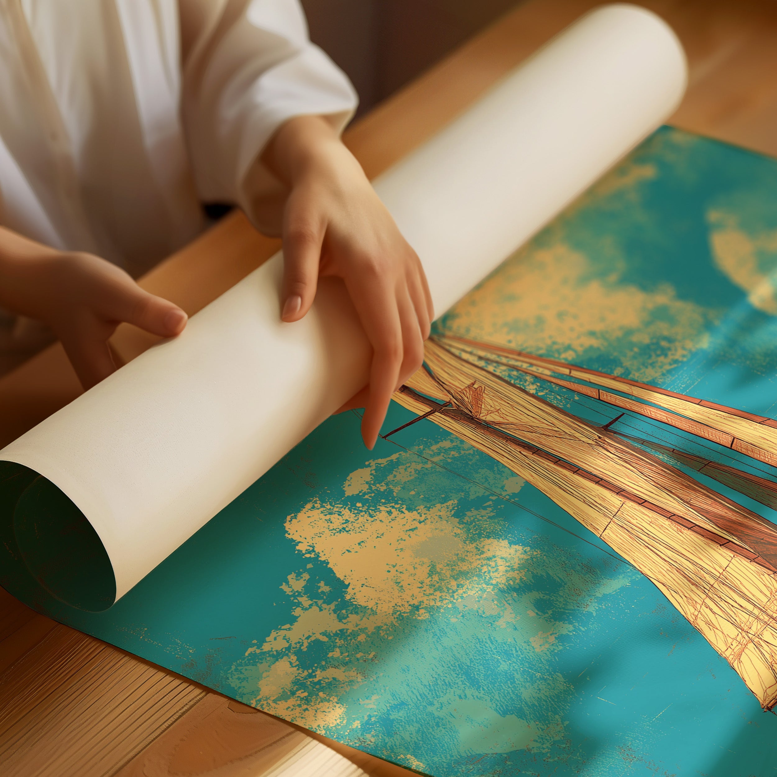 Voyage Beyond Words: Vintage Maritime Poster