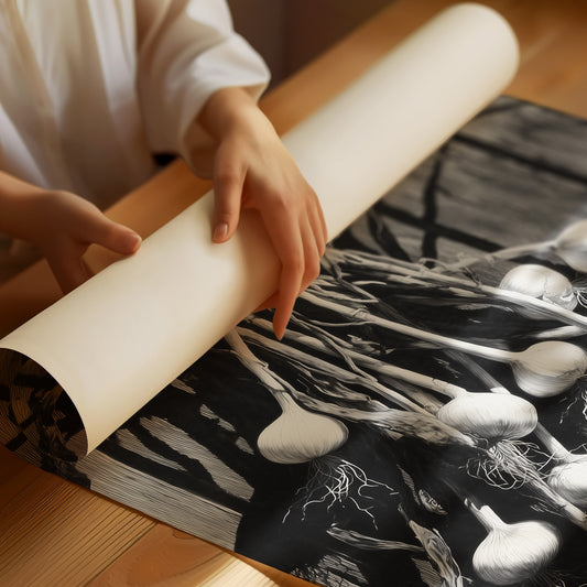 Garlic Hanging In Shadow