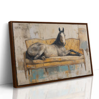 Elegant Steed Takes Velvet Rest
