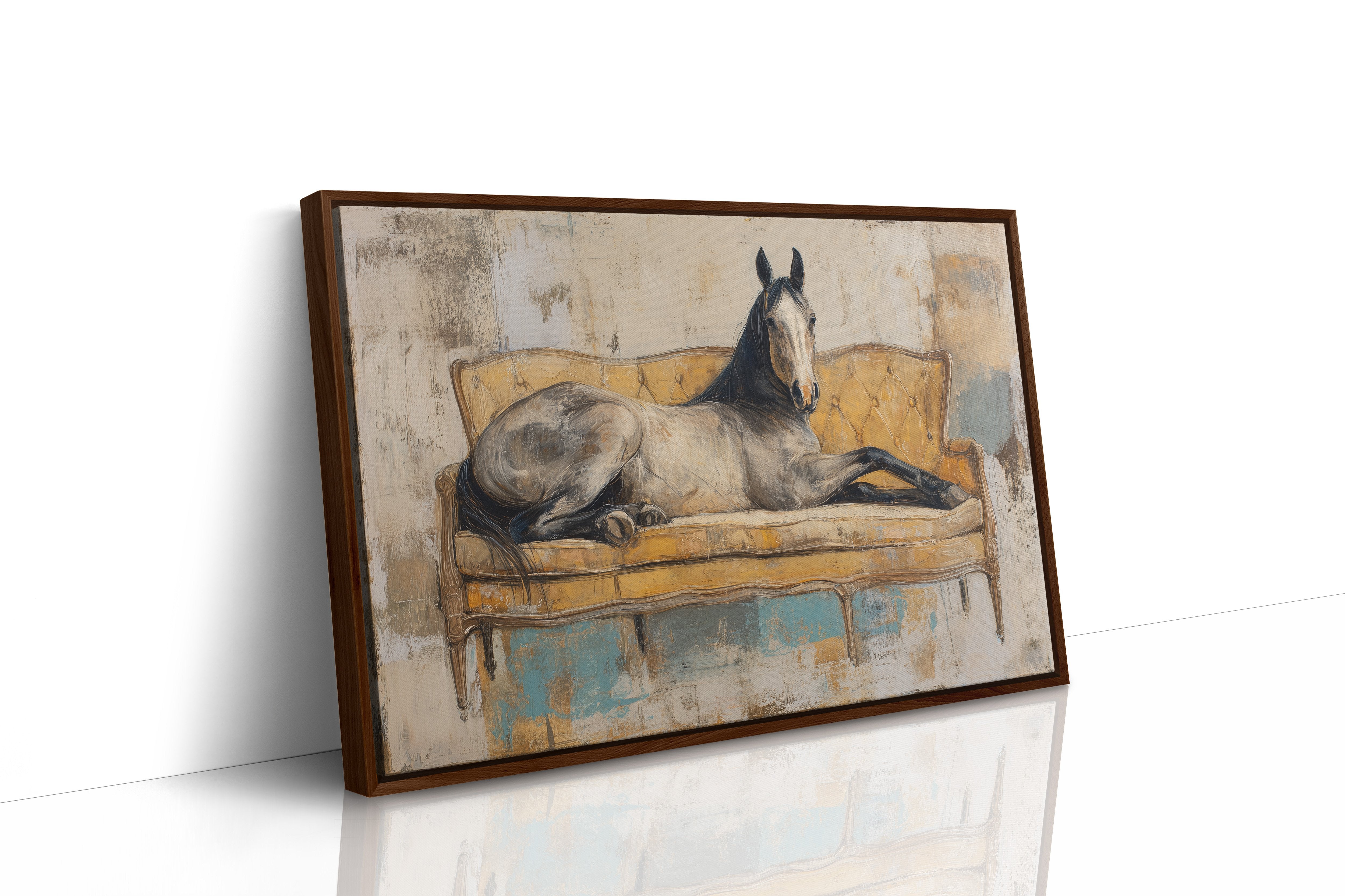 Elegant Steed Takes Velvet Rest