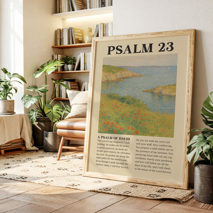 Psalm 23 Coastal Peace Print