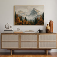 Autumn Gold Meets Mountain Snow