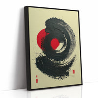 Red Sun Dances Through Ink