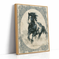 Portrait of a Wind-Torn Stallion