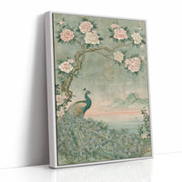 Peacock Peony Chinoiserie Mural