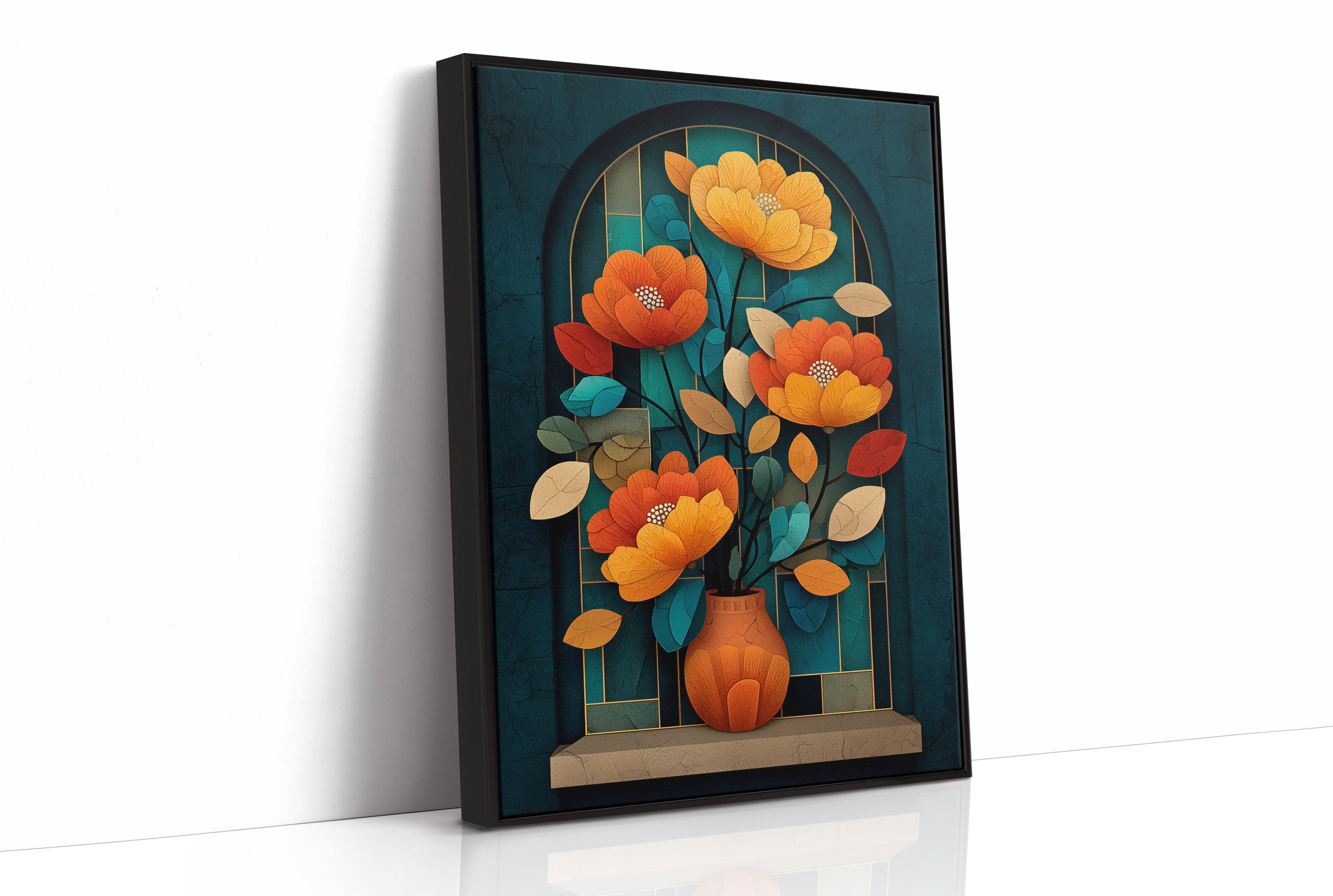 Golden Poppies In Midnight Alcove