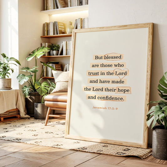 Blessed Trust Jeremiah 17 Scripture Art