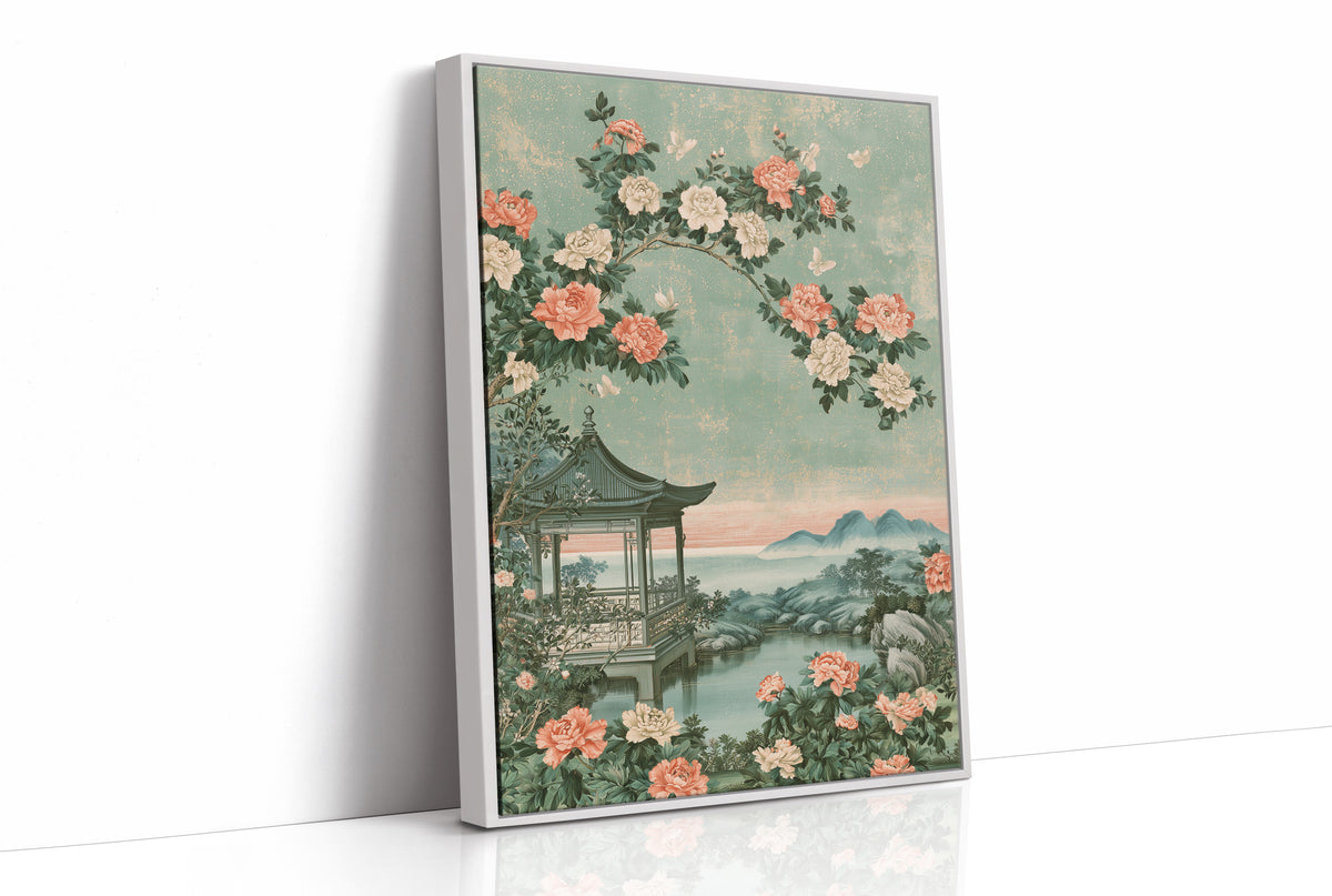 Pagoda Garden Chinoiserie Scene